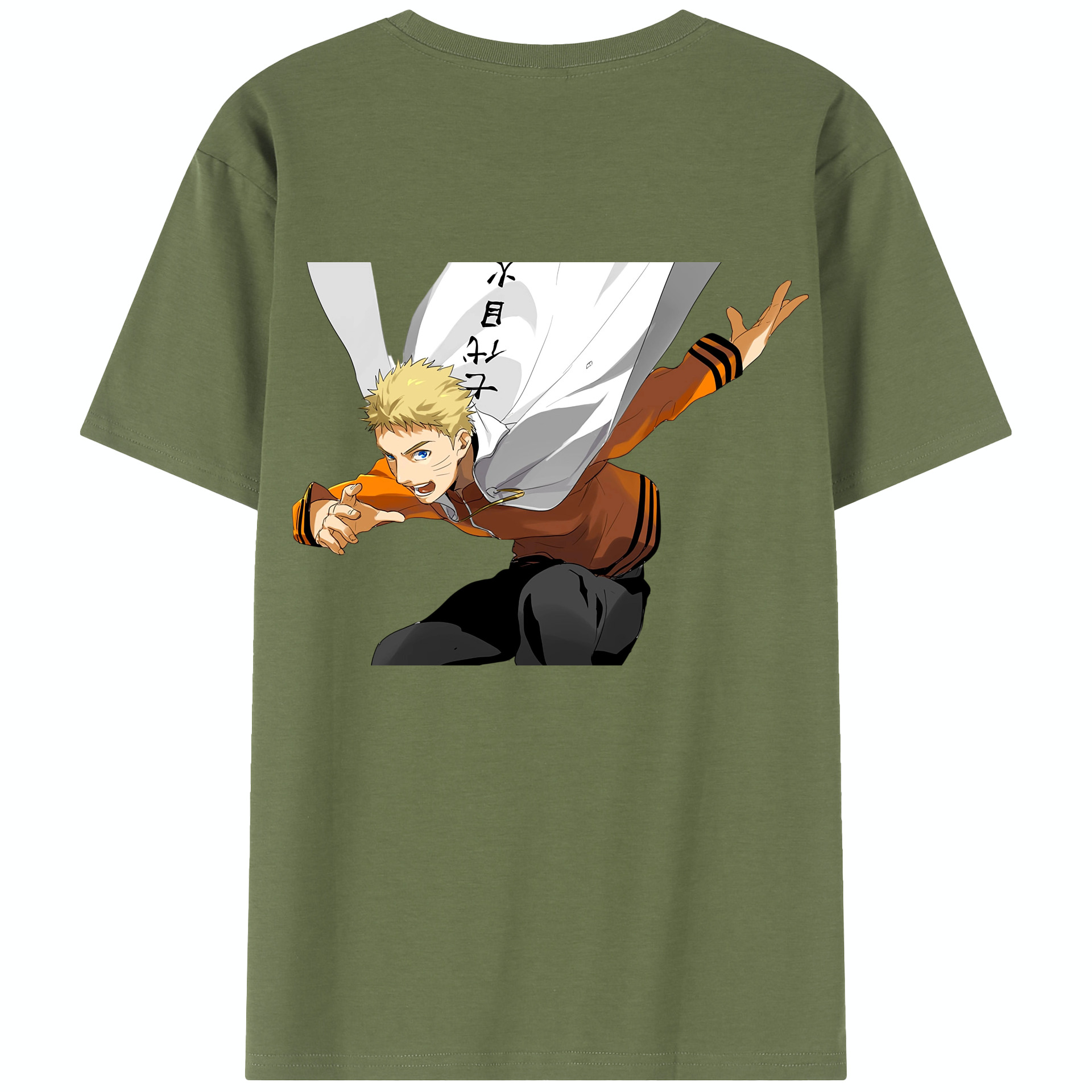 （画像用） NARUTO -ナルト- うずまき ナルト Uzumaki Naruto 綿100％半袖Tシャツ（背面プリント）